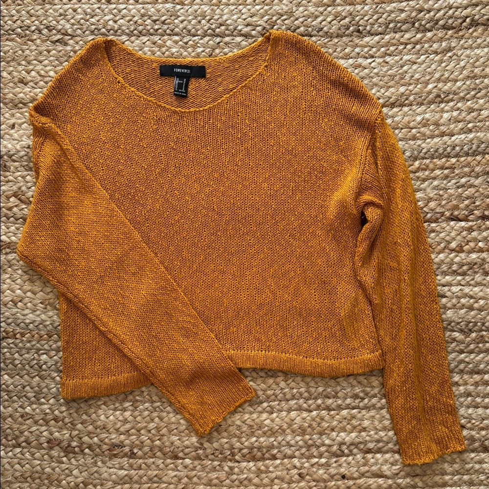 Golden orange Knit Pullover sweater